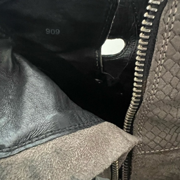 The Kooples Ankle Boots Gray - Leather Snake Print - Picture 12 of 12